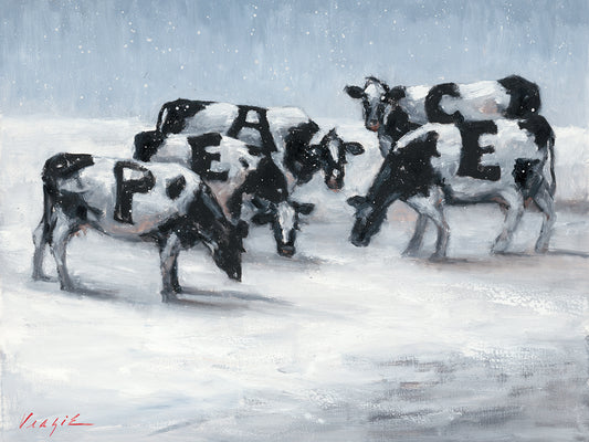 Peace Cows Canvas Art