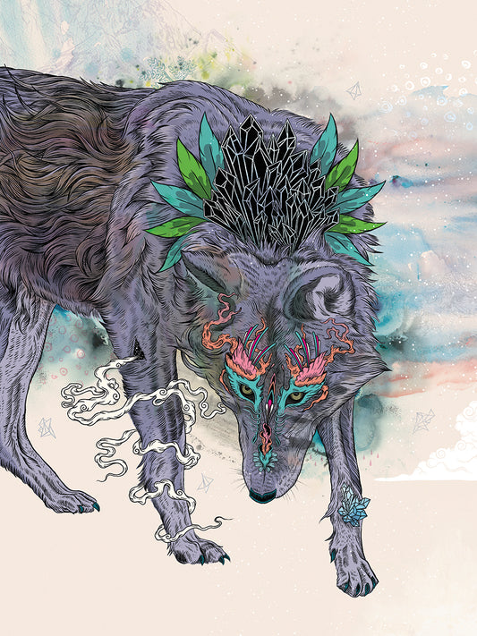 Journeying Spirit (Wolf) Canvas Art