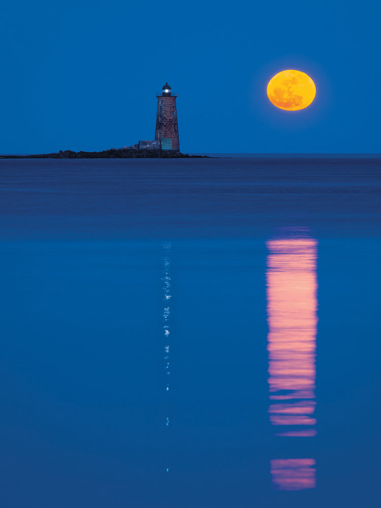 Arte de la lona de los reflejos de la salida de la luna