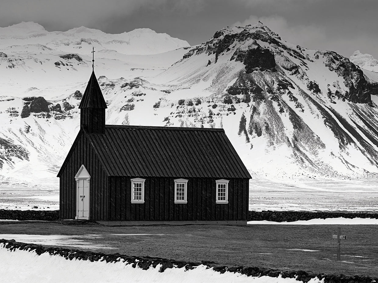 Church at Budir B&W