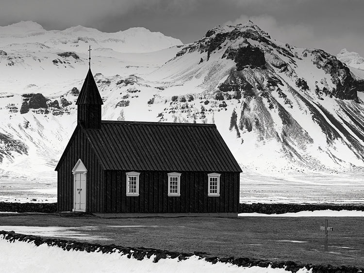 Church at Budir B&W