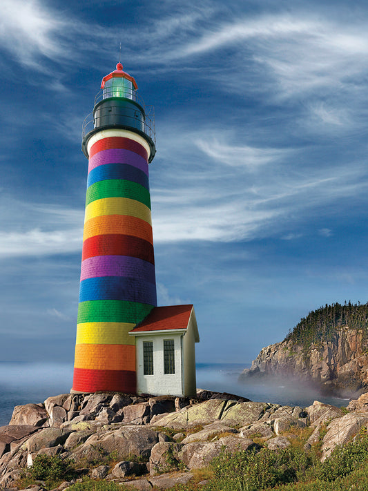 Rainbow Lighthouse North Canvas Art