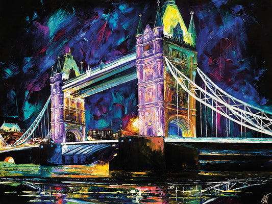 London Tower Bridge at Night Canvas Print