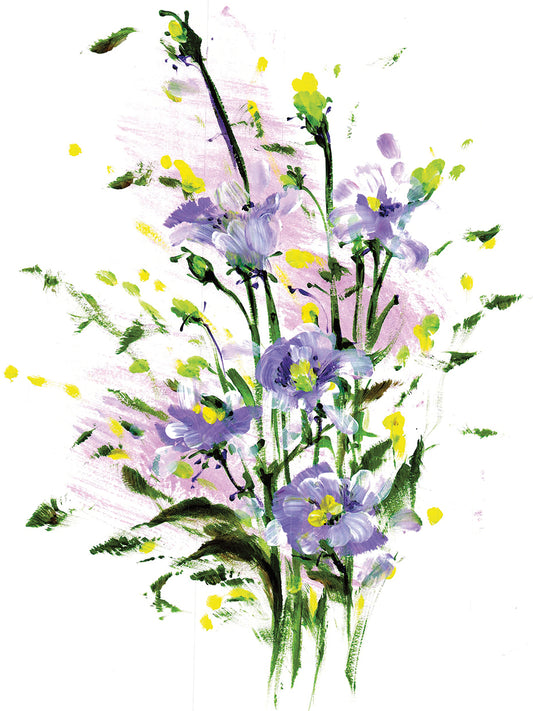 Purple Blooming Canvas Art