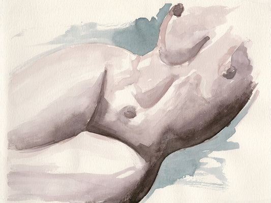 Watercolour Nude 2 Canvas Print