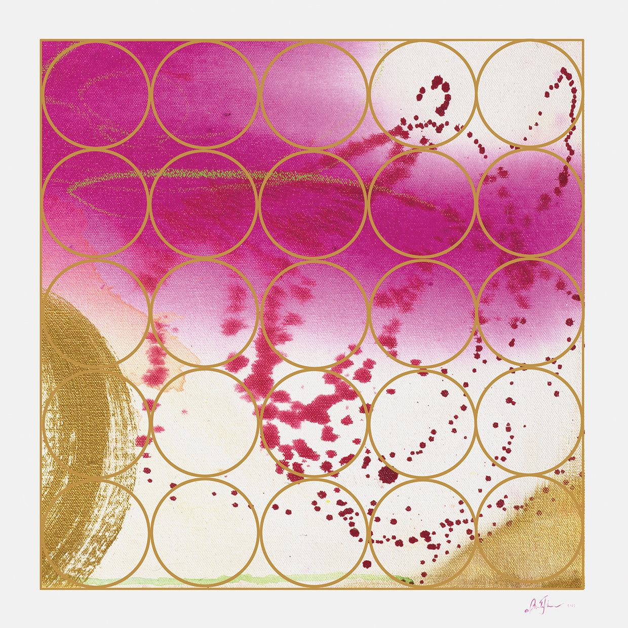 Pink and Gold Cirlcels