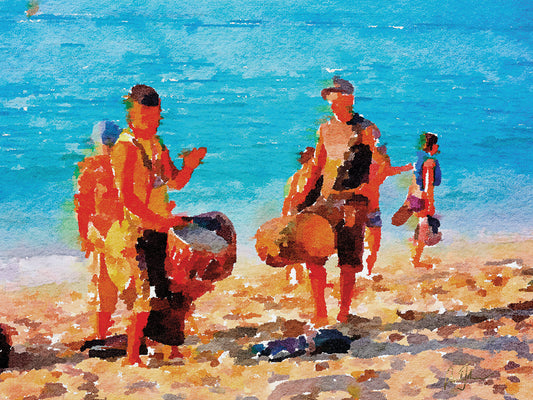 Beach Drummers Canvas Print