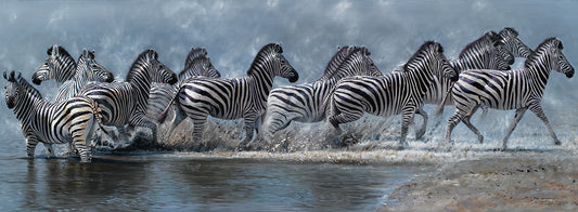 Flight Of The Zebras Canvas Art