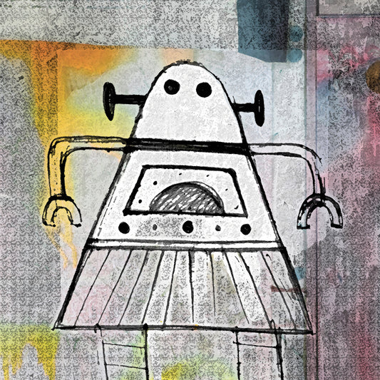 Girly Robot Canvas Print
