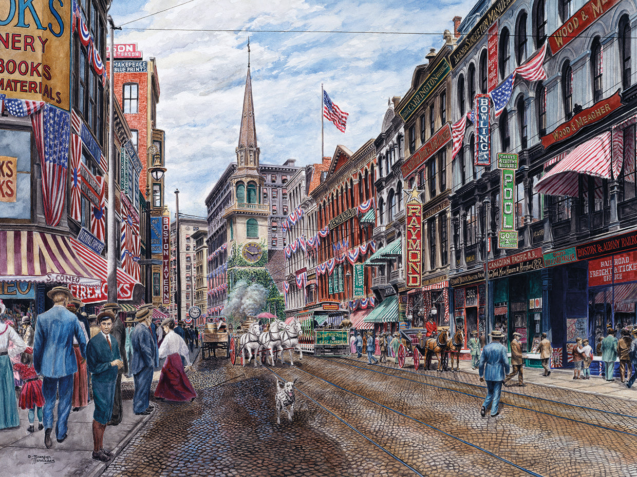 Arte de la lona de Boston