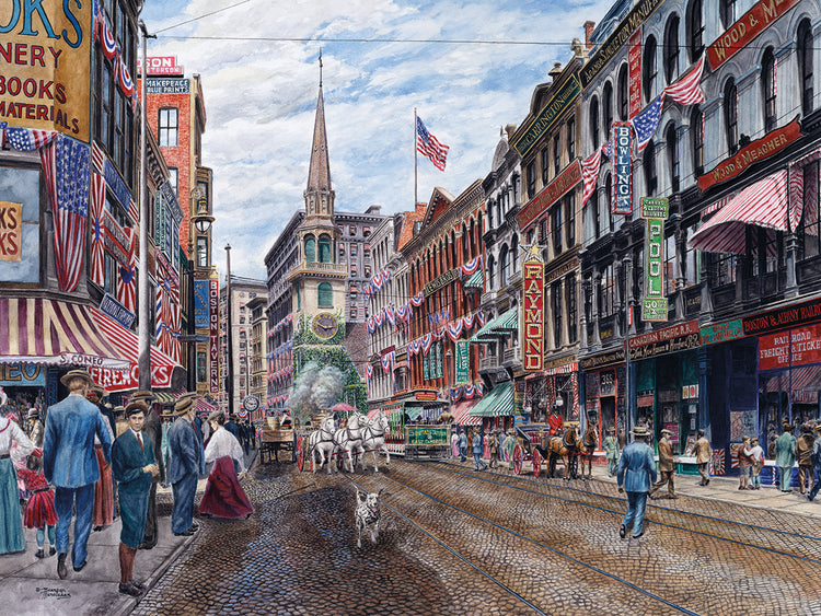 Arte de la lona de Boston