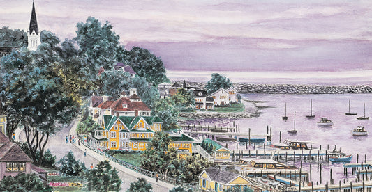 Sunset, East Bay Mackinac Canvas Art