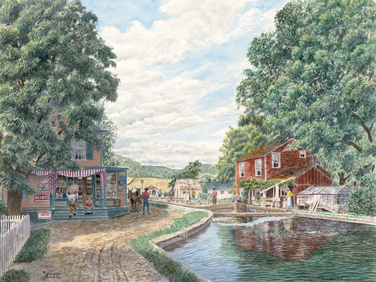Summertime: Morris Canal Canvas Art