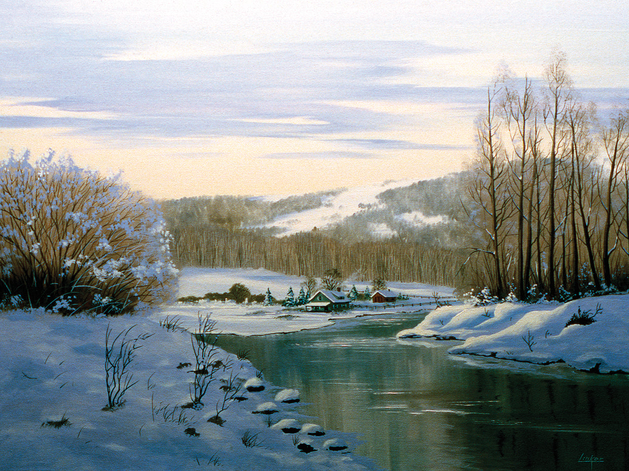 Houses on the River Shore