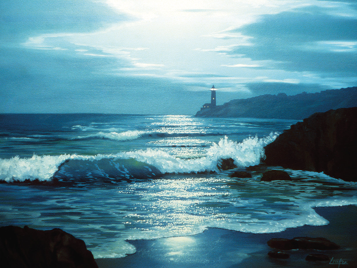 Crashing Waves at Night 3