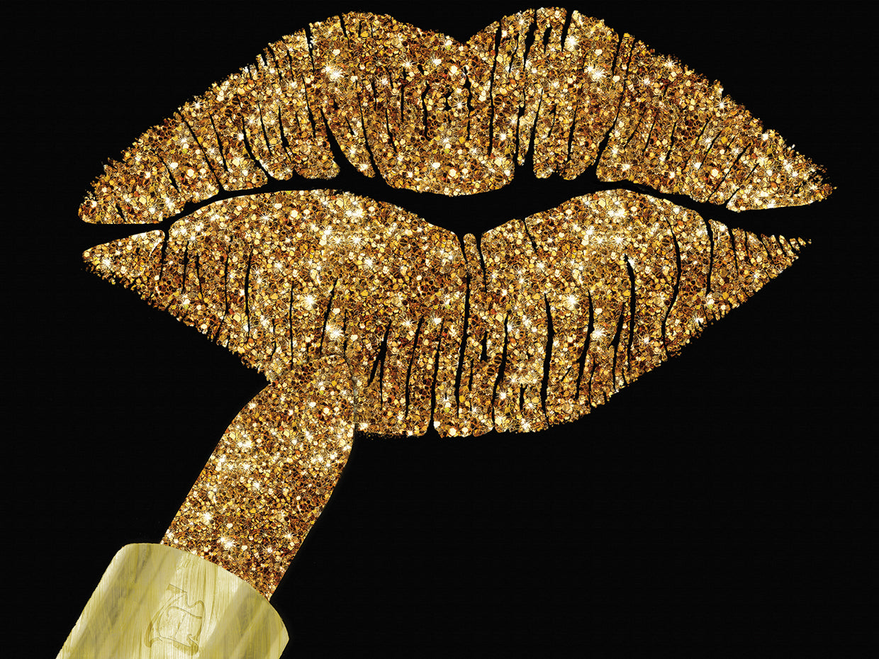 Gold Glitter Lipstick