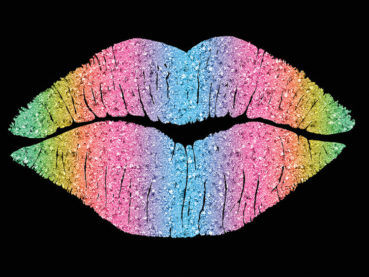 Rainbow Kissing Lips