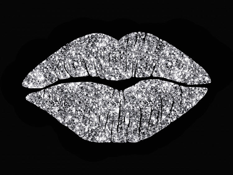 Silver Glitter Kiss