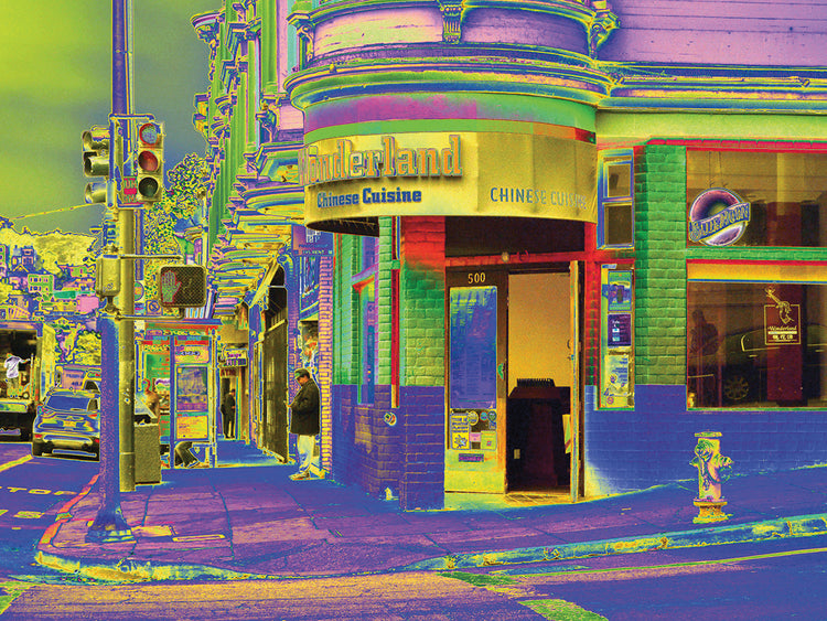 Cuadro Calle 5 multicolor