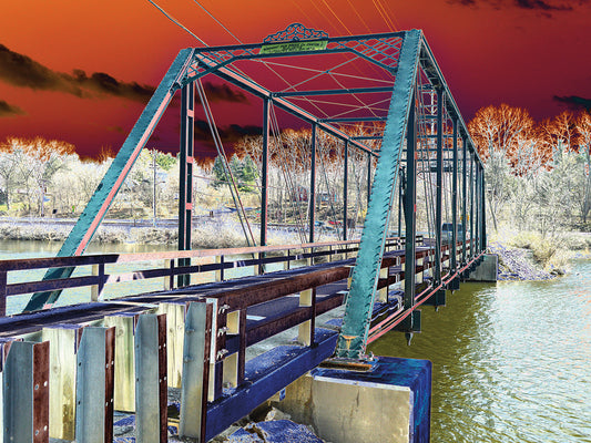 Multicolor Rail Road Bridge 3 Canvas Art