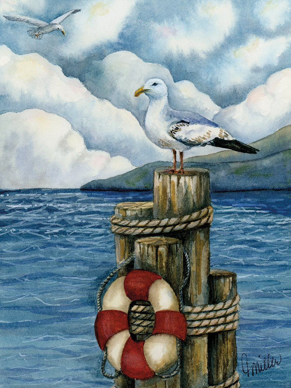Seagull on Post
