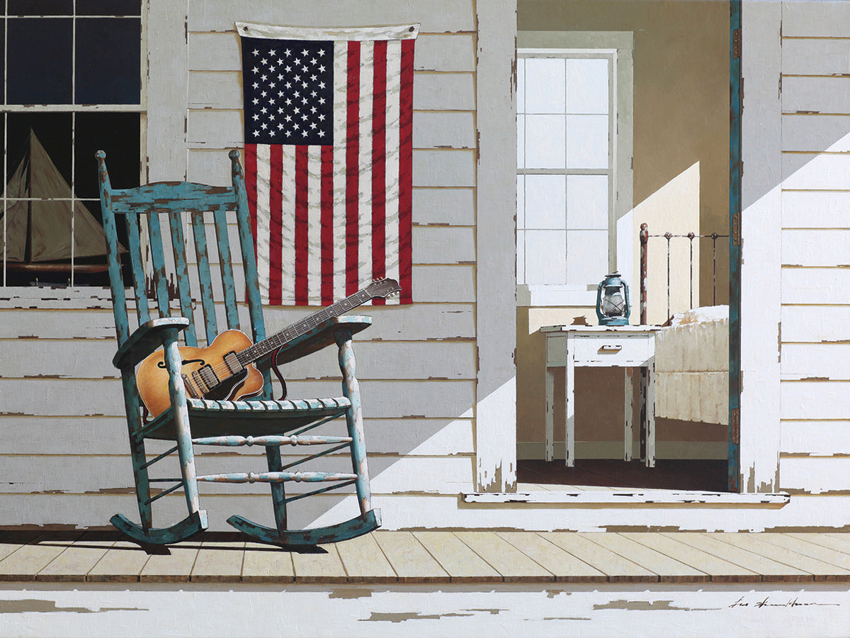 Rocking Chair With Guitar