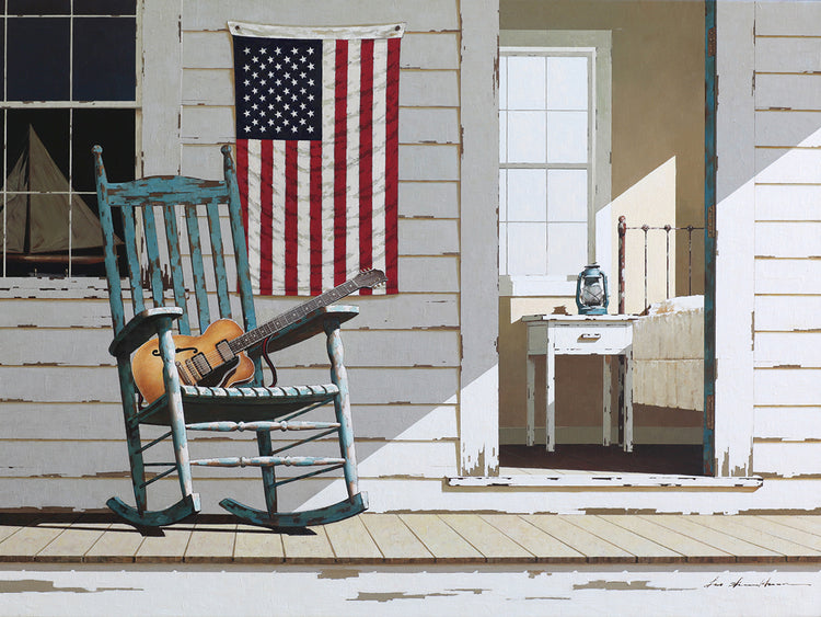 Rocking Chair With Guitar