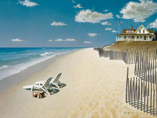 Beach House View Canvas Print