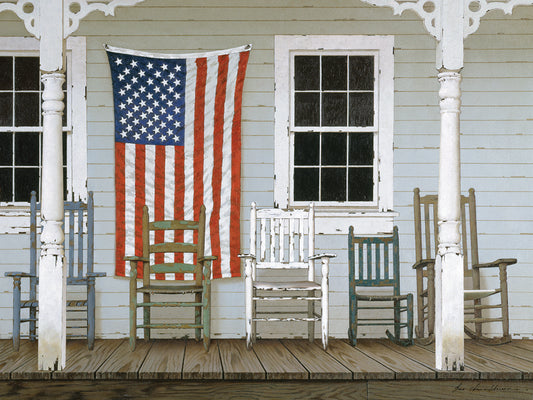Chair Family With Flag