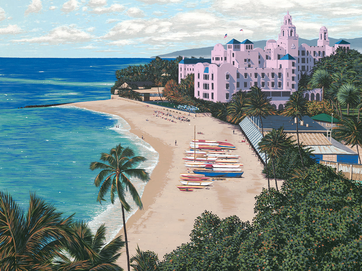Arte de lienzo hawaiano real