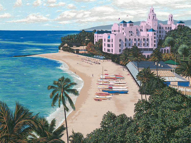 Arte de lienzo hawaiano real