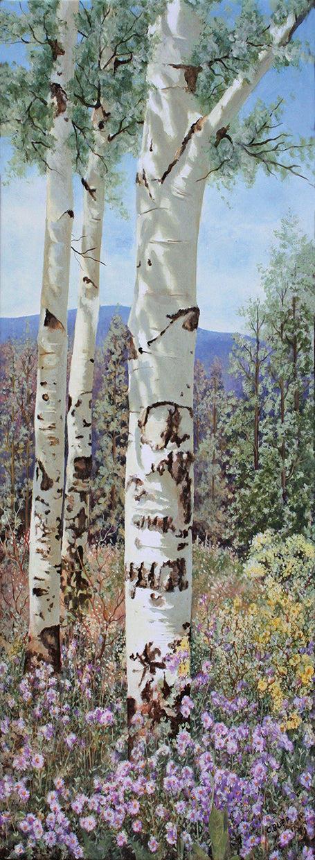 Aspen with Wildflowers