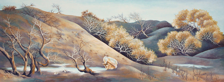 Amanecer en el arte de la lona de las dunas
