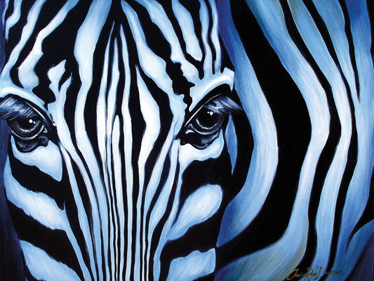 Blue Zebra Canvas Art