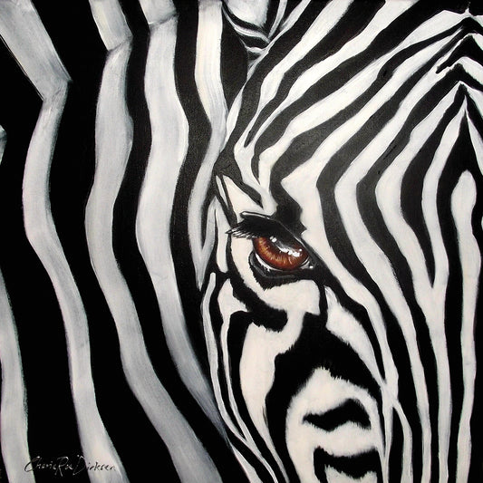 Zebra Face Canvas Art