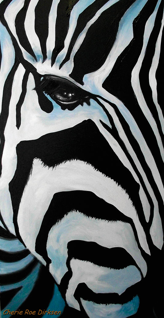 Zebra Long Face Canvas Art