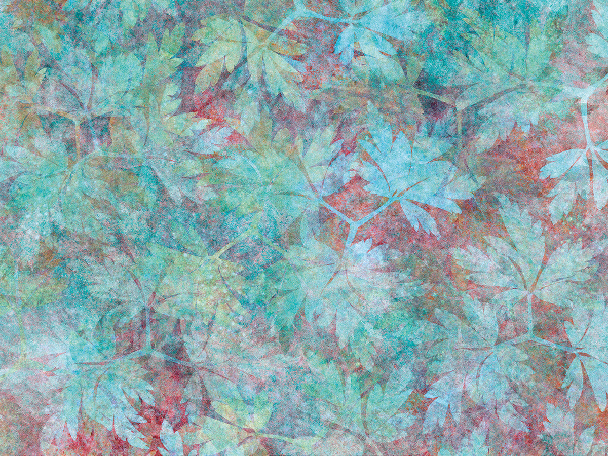 Leaves Carpet Aqua