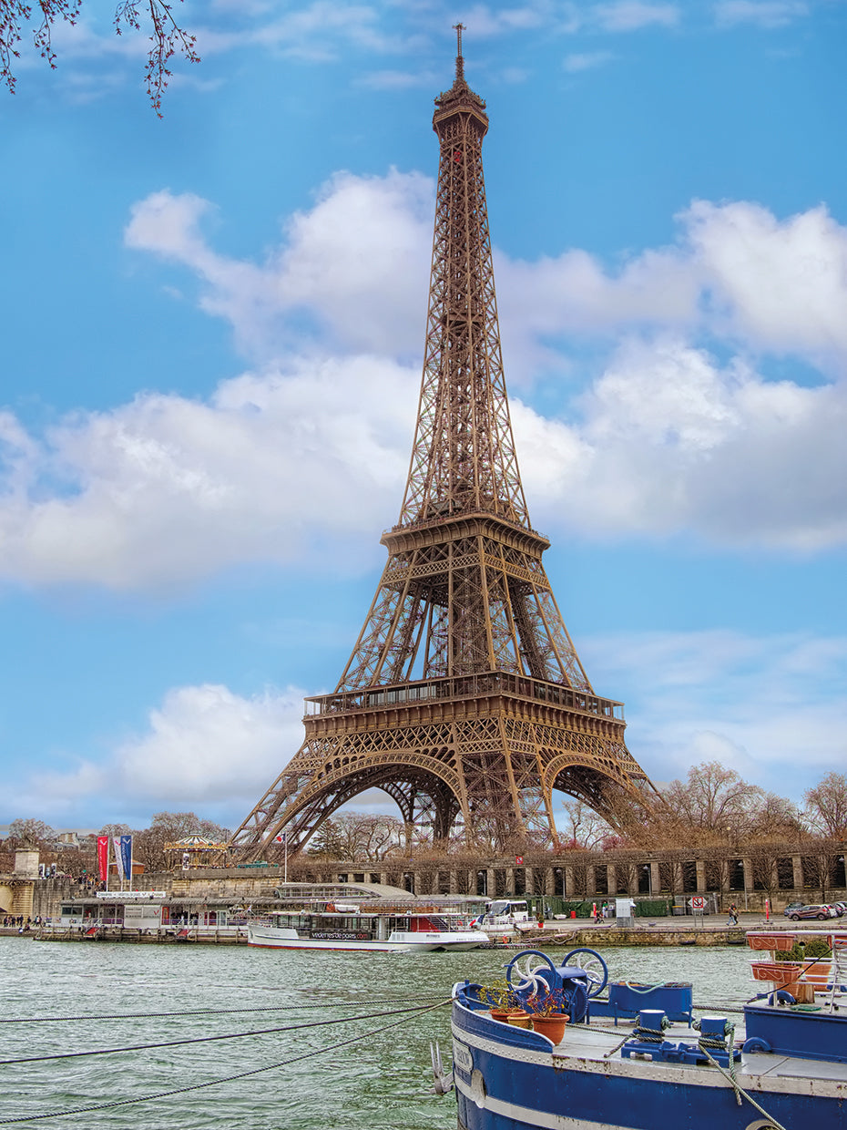 Eiffel Tower and Seine Boat Paris