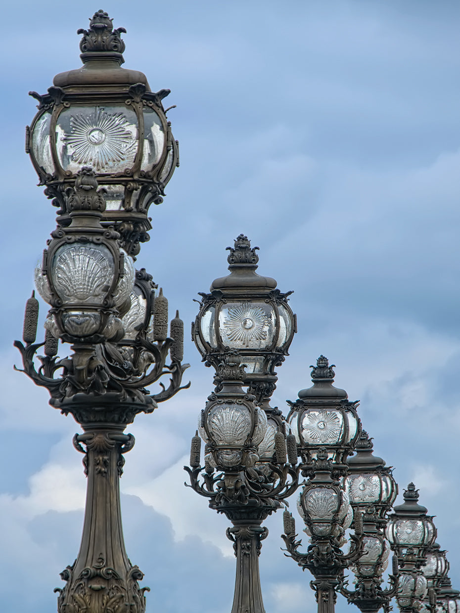 Art Nouveau Lamps Posts on Pont Alexandre III - II