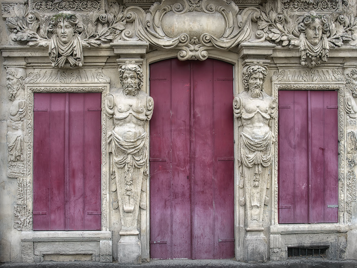Sculptured Facade In Le Marais