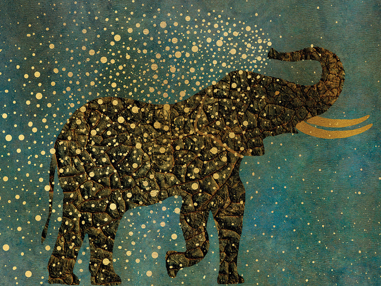Gold Spraying Elephant