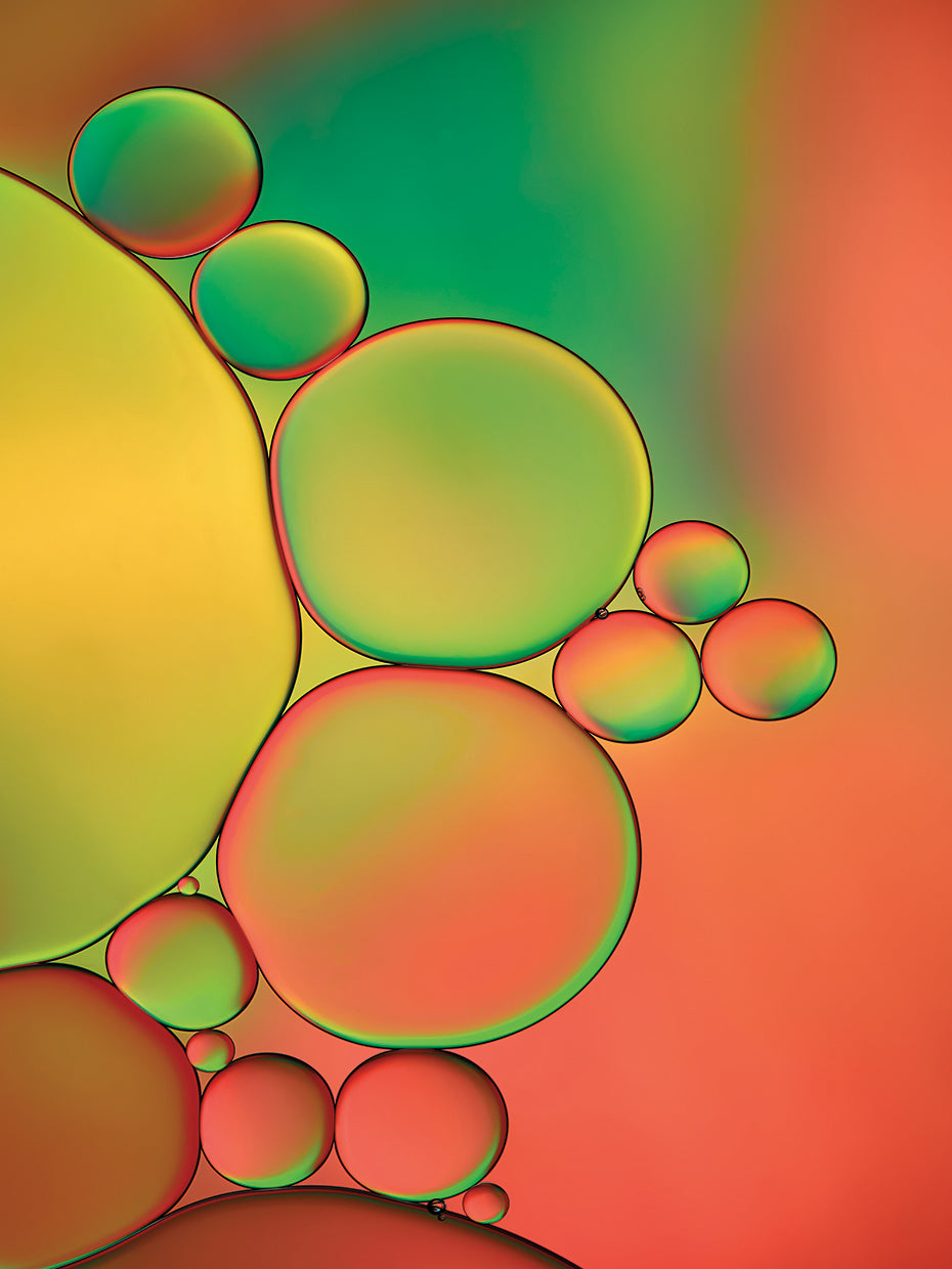 Orange, Red And Green Drops