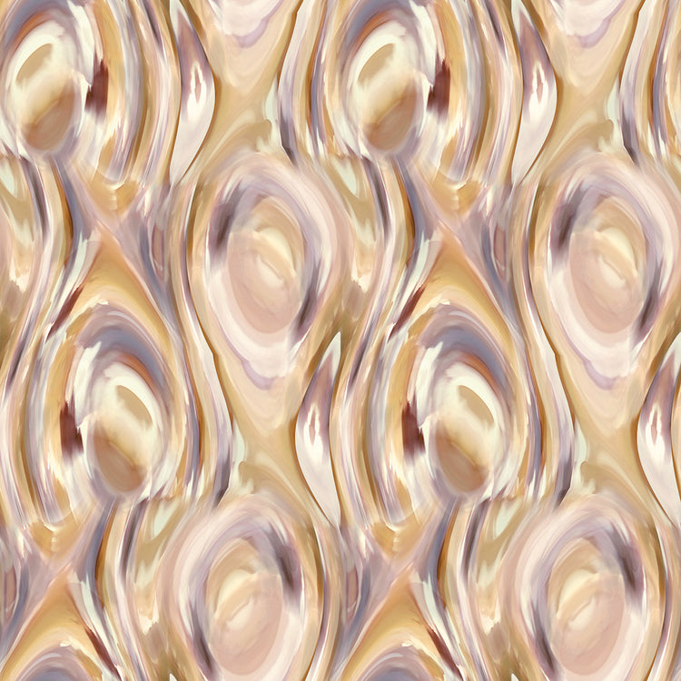 Watercolor Peacock Pattern Tan