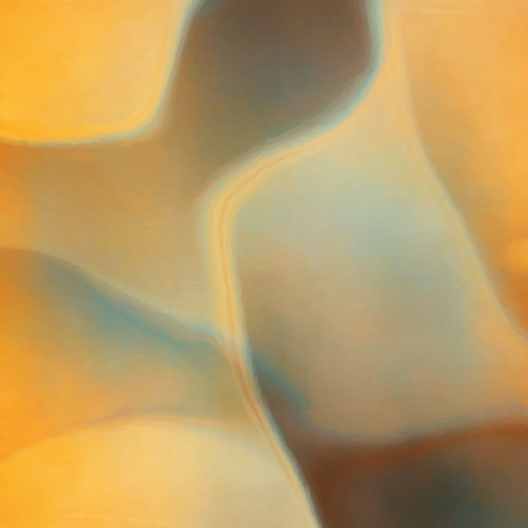 Cuadro en Lienzo Abstracto Amarillos y Ocres