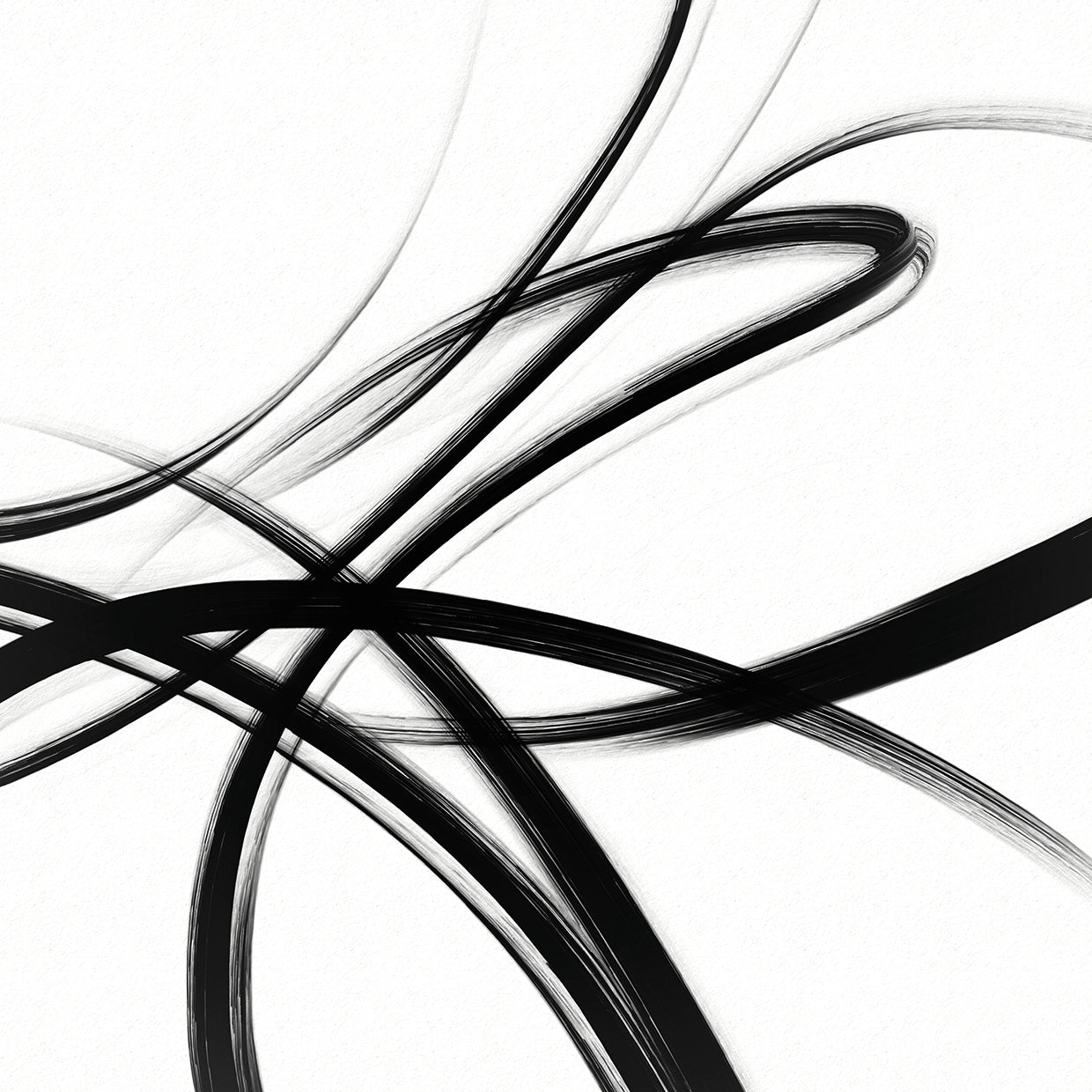 Black Brush Strokes III