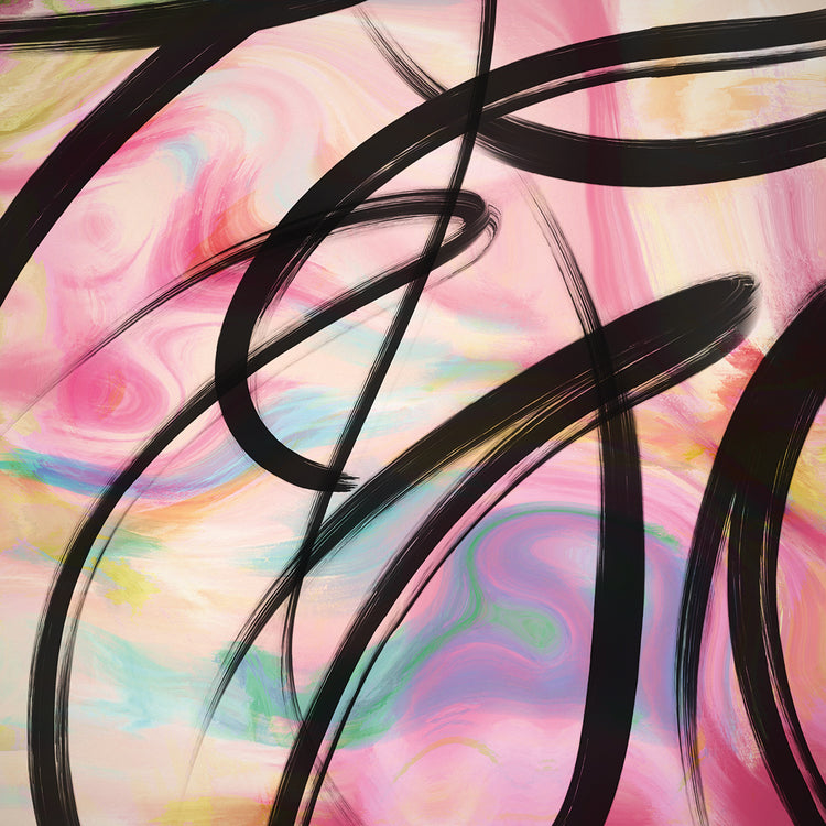 Colorful Abstract with Black Ink II