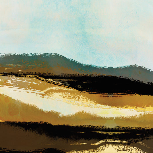 Landscape in Ocher and Black I Canvas Art