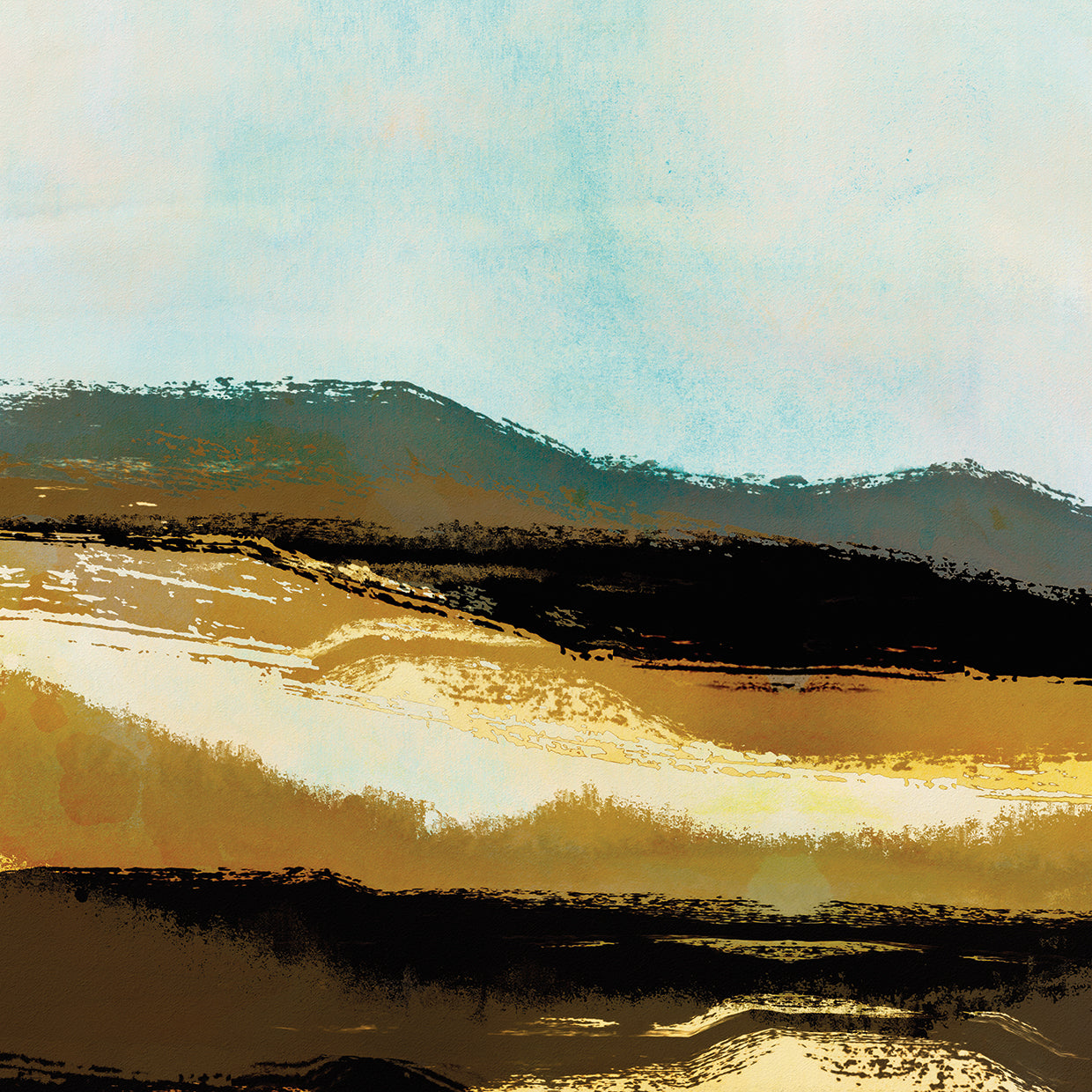 Landscape in Ocher and Black I