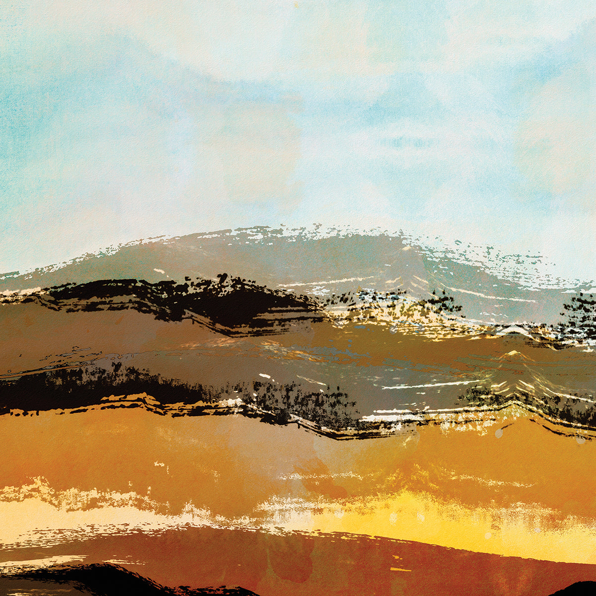 Landscape in Ocher and Black II