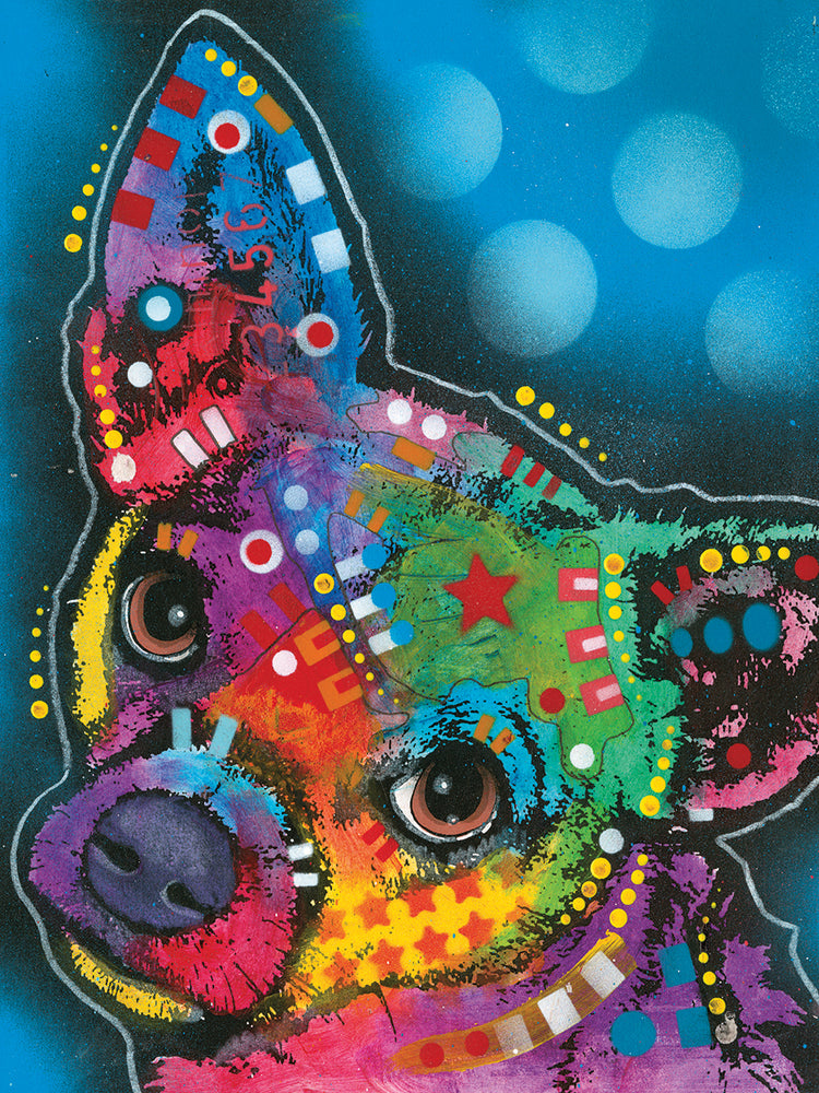 Pop Chihuahua by Dean Russo - lowest price wall art work on large canvas & framed canvas prints